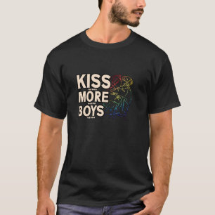 Gay Pride Month LGBTQ LGBT Rainbow Flag Kiss More T-Shirt