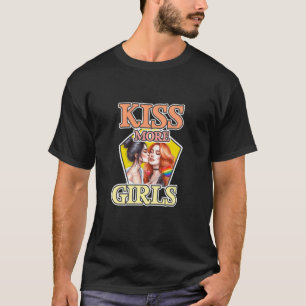 Gay Pride Month LGBTQ LGBT Rainbow Flag Kiss More  T-Shirt