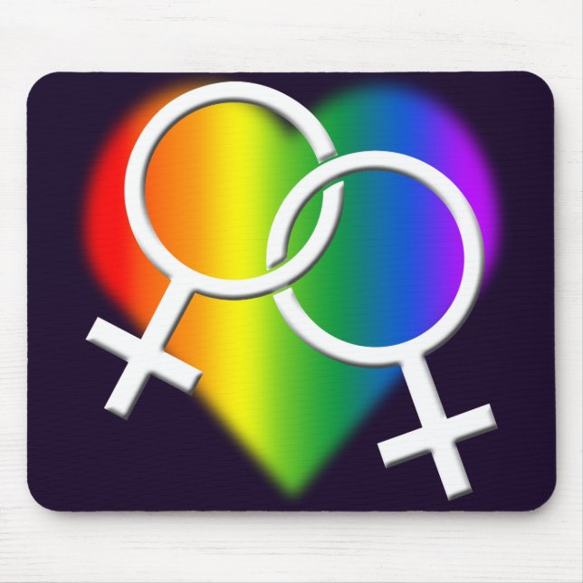 Gay Pride Mousepad Rainbow Love Mousepads & Gifts (Front)