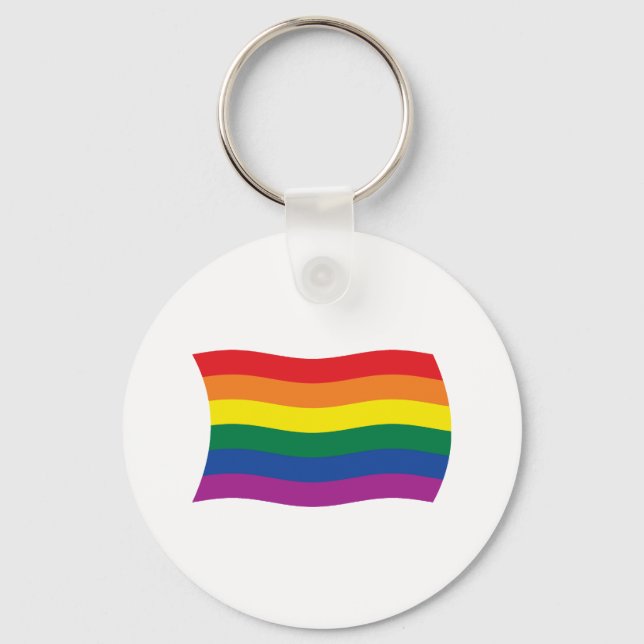 Gay Pride Movement Flag Keychain (Front)
