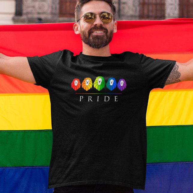 Gay Pride of Lions - LGBT Rainbow T-Shirt (Creator Uploaded)