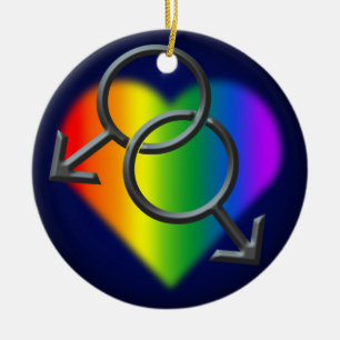 Gay Pride Ornament Personalized Man Love Gifts