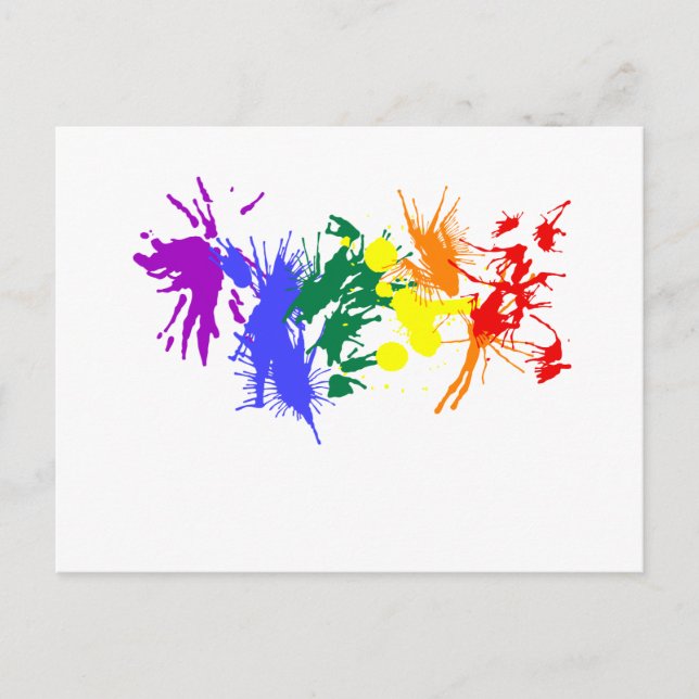 Gay Pride Paint Postcard (Front)