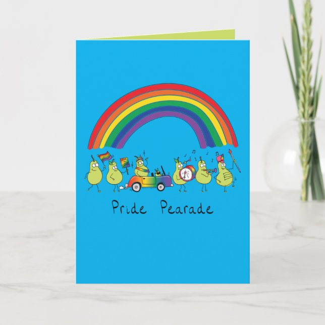 Gay Pride Parade LGBTQ Pears Card (Front)