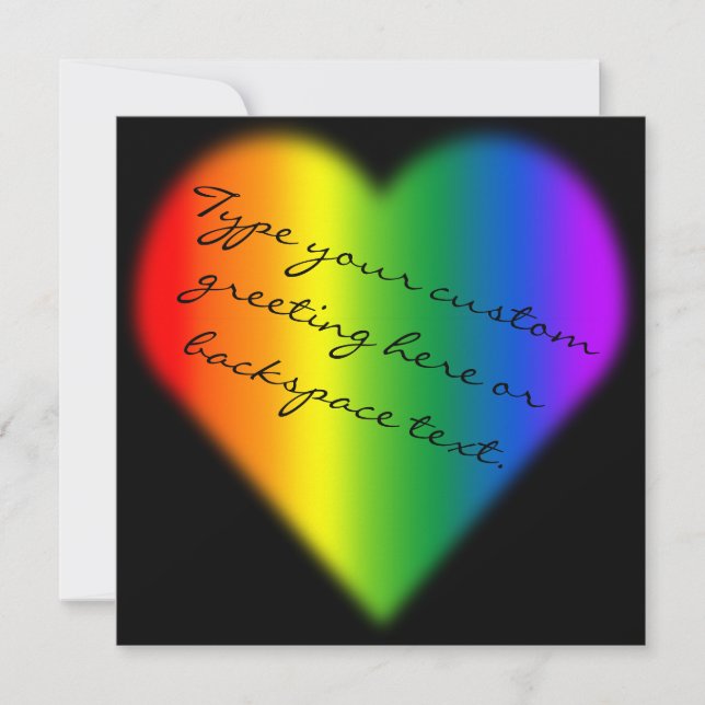 Gay Pride Party Invitations Same-Sex Love Cards (Front)