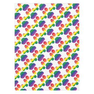 Gay-Pride-Paw-Print Tablecloth