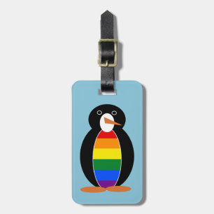 Gay Pride Penguin -- LGBT Penguin Luggage Tag