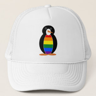 Gay Pride Penguin -- LGBT Penguin Trucker Hat