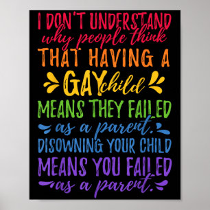 Gay Pride - Proud Parent Mom Dad Parenting Quote Poster