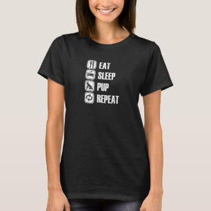 Gay Pride Puppy Play Eat Sleep Pup Repeat T-Shirt
