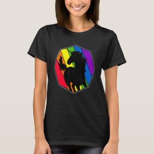 Gay Pride Queer Lgbtq Rainbow Flag Magical Unicorn T-Shirt