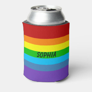 Gay pride Rainbow Can ou porte-bouteilles Nom pers