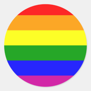 Gay Pride Rainbow Classic Round Sticker