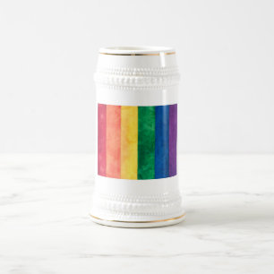 Gay Pride Rainbow Flag Beer Stein