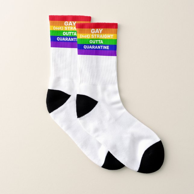 Gay pride rainbow flag de quarantaine citation par (Paire)