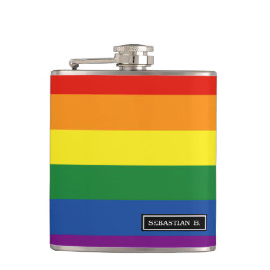 Gay pride Rainbow Flag Hip Flask