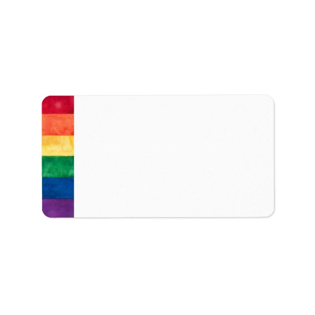 Gay Pride Rainbow Flag Label (Front)