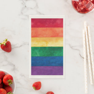 Gay Pride Rainbow Flag Napkin