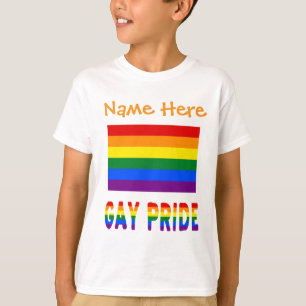 Gay Pride Rainbow Flag Personalized Boys' T-Shirt