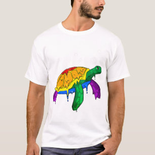 Gay Pride Rainbow Flag Sea Turtle Subtle LGBTQ T-Shirt