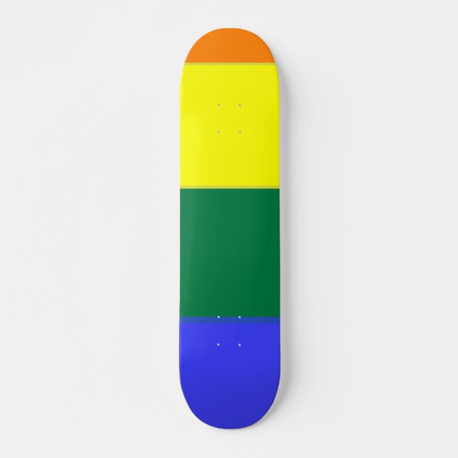 Gay Pride Rainbow Flag Skateboard (Front)
