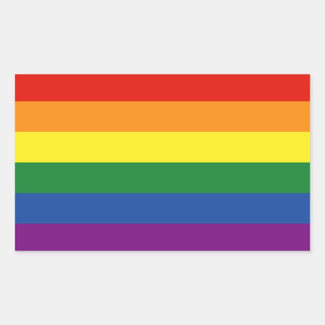 Gay pride Rainbow Flag Sticker (Front)