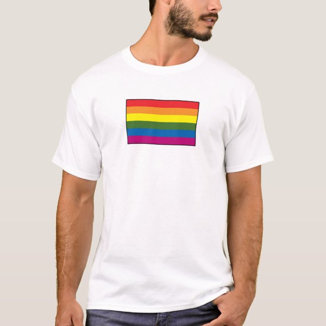 Gay Pride Rainbow Flag T-Shirt (Front)