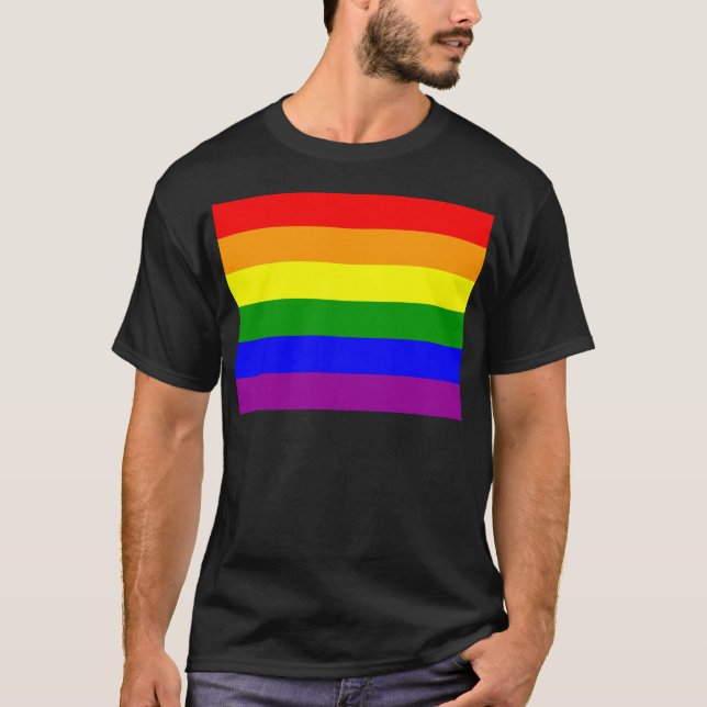 Gay Pride Rainbow Flag T-Shirt (Front)