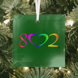 Gay Pride Rainbow Glass Ornament