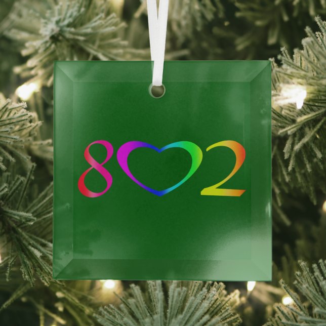 Gay Pride Rainbow Glass Ornament (Insitu)