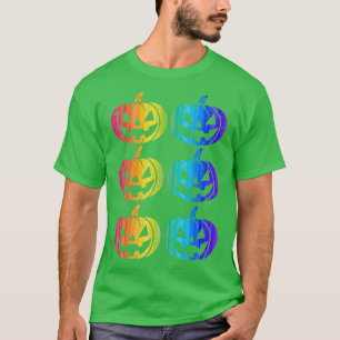 Gay Pride Rainbow Happy Halloween Pumpkin Jack O L T-Shirt