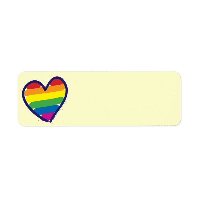 Gay Pride Rainbow Heart (Front)