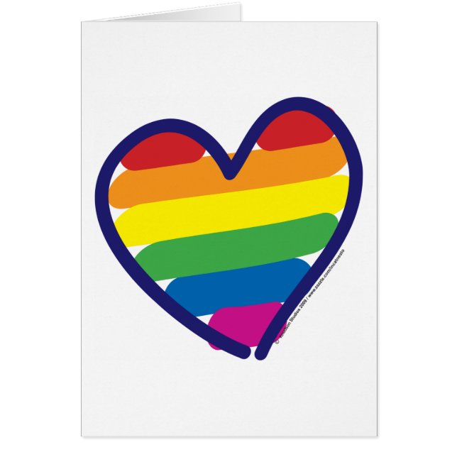 Gay Pride Rainbow Heart (Front)