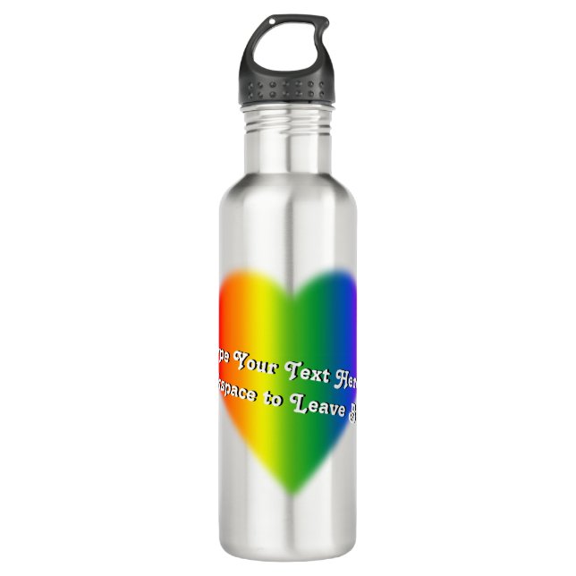 Gay Pride Rainbow Love Bottles (Front)