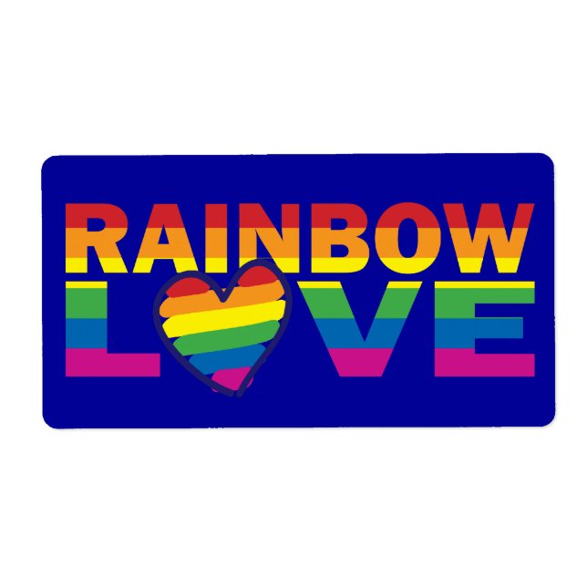 Gay pride Rainbow Love Heart (Devant)
