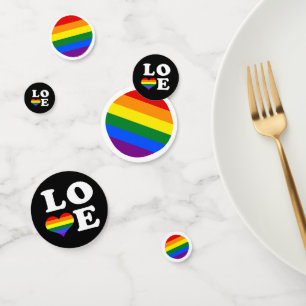Gay Pride Rainbow Love Wedding Confetti