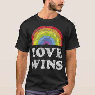 Gay Pride Rainbow Love Wins LGBTQ CSD Gay Flag Gay T-Shirt