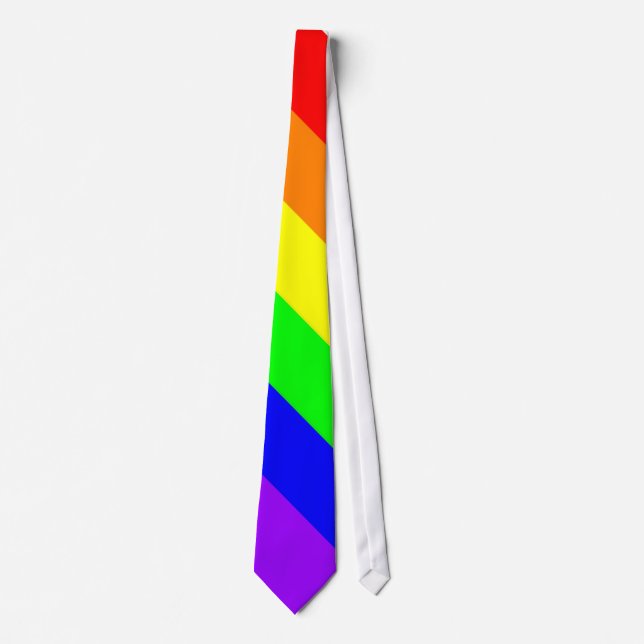 Gay Pride Rainbow Neck Tie (Front)