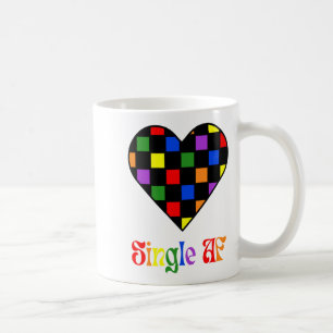 Gay Pride Rainbow Single Af Valentines Day Sarcas  Coffee Mug