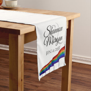 Gay Pride Rainbow Wedding Table Runner