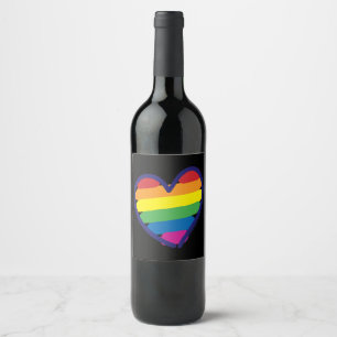 Gay Pride Rainbowflag Wine Label