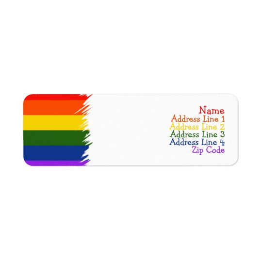 Gay Pride Return Address Label