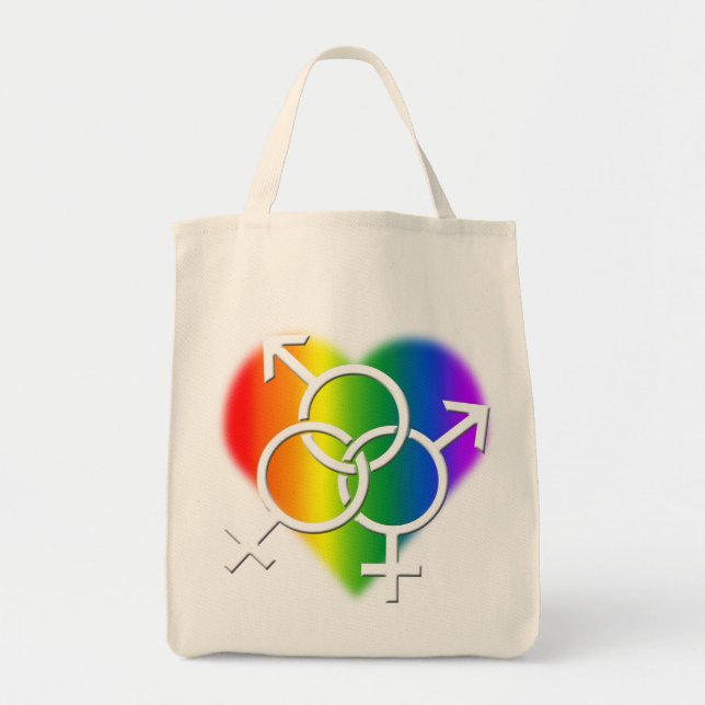 Gay pride Sac fourre-tout LGBT Rainbow Love Shoppi (Devant)
