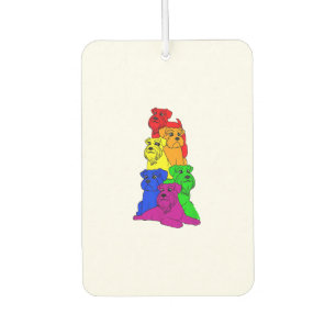 Gay Pride Schnauzer Dog Lover LGBT Funny Rainbow F Air Freshener