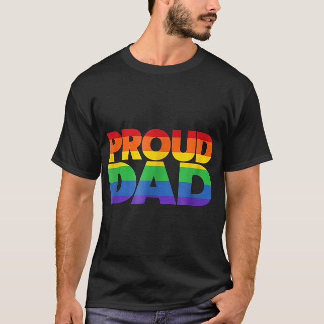  Gay Pride Shirt Proud Dad Lgbt Parent (Front)