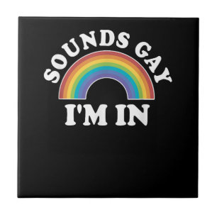 Gay Pride Shirts Men Women LGBT Rainbow Sounds Gay Tile