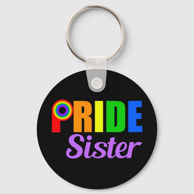 Gay Pride Sister Keychain (Front)