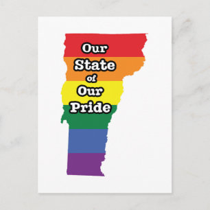 Gay Pride State Vermont Postcard