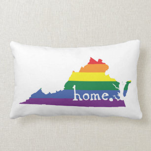 Gay Pride State Virginia Lumbar Pillow