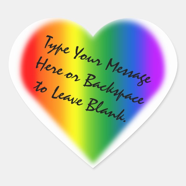Gay Pride Stickers Custom Rainbow Love Sticker (Front)